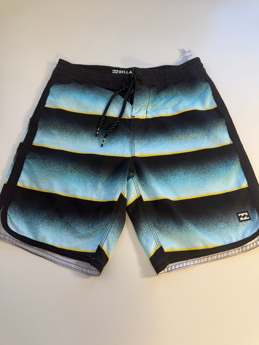 Billabong Originals 73 Board Shorts Mens 28 Blue Black Stripe Surf Swim Trunks